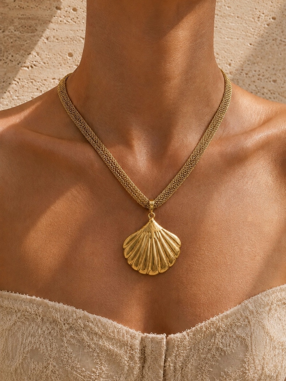 18kGP Seashell Neckkace